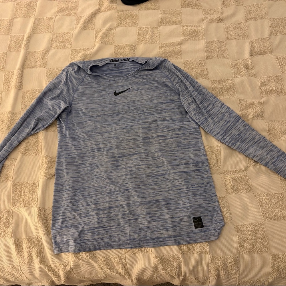 Nike Men's Heathered Blue long sleeve SIZE M